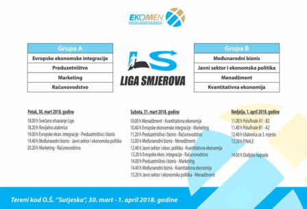 Liga smjerova 2018 - agenda